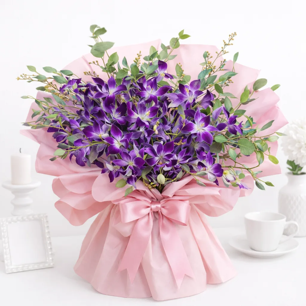 Lavish Purple Orchid(7 Stems)