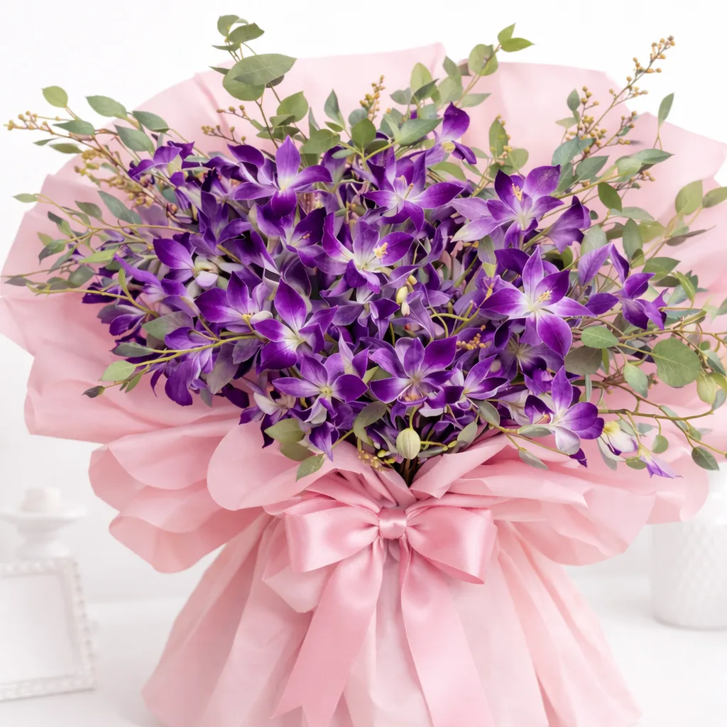 Lavish Purple Orchid(7 Stems)