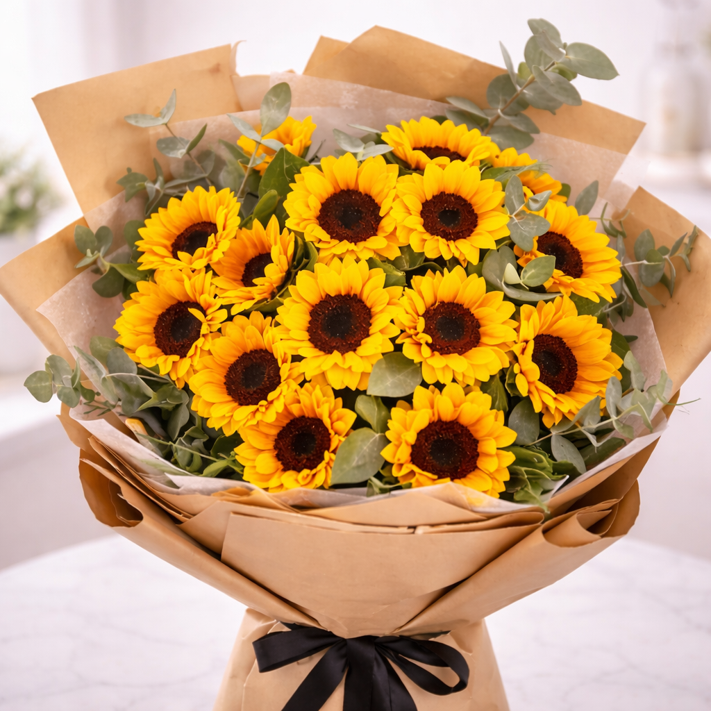 Golden Meadow Luxe Sunflower Bouquet