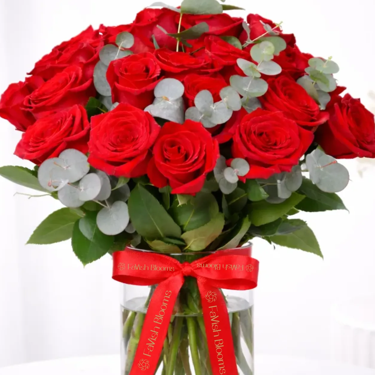 Endless 21 Red Roses Vase