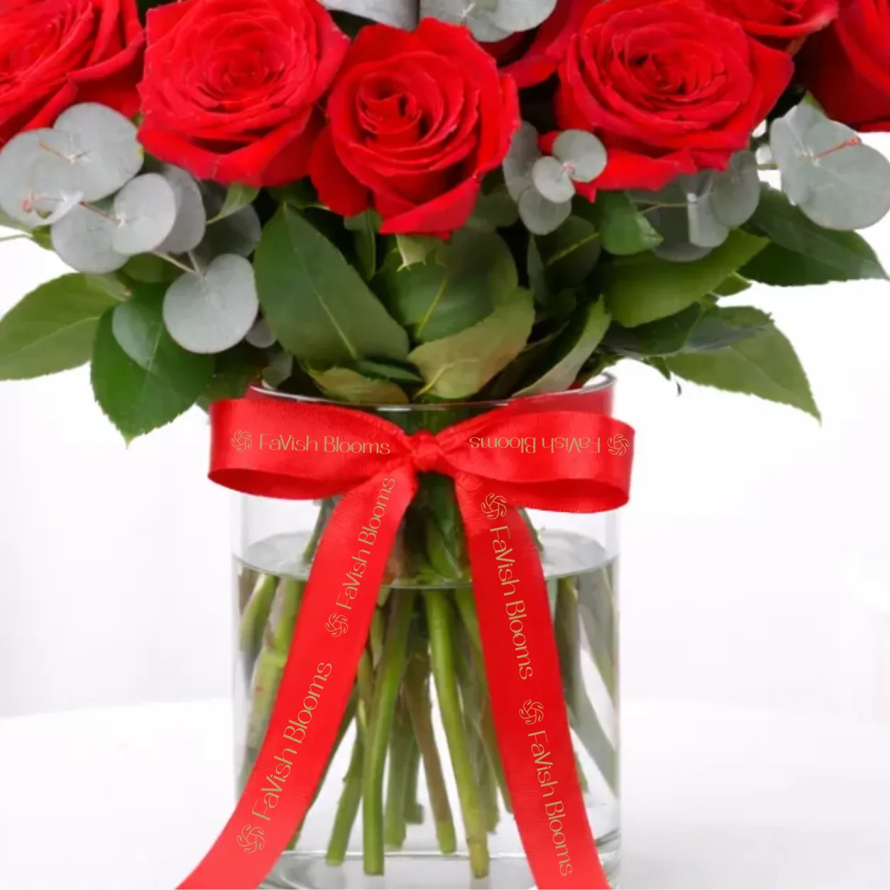 Endless 21 Red Roses Vase