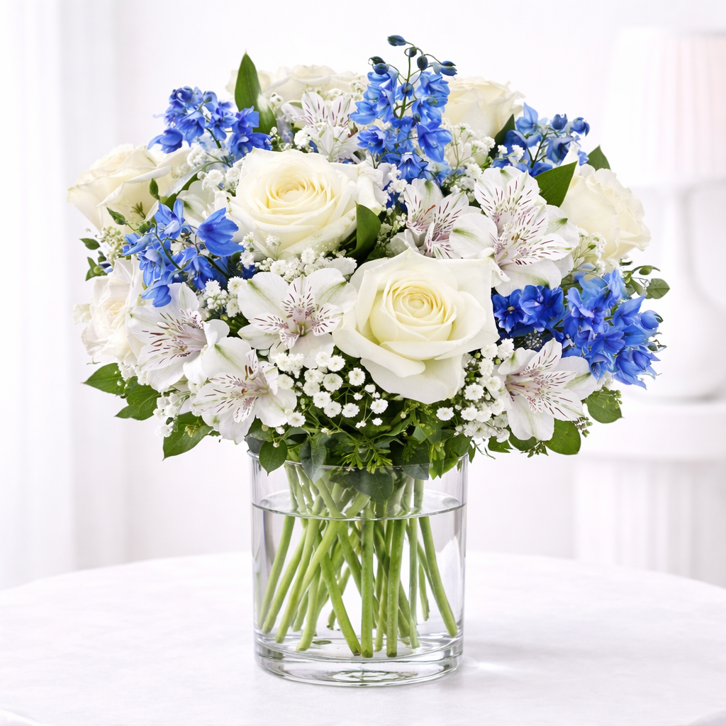 Blue and White Vase Arrangement