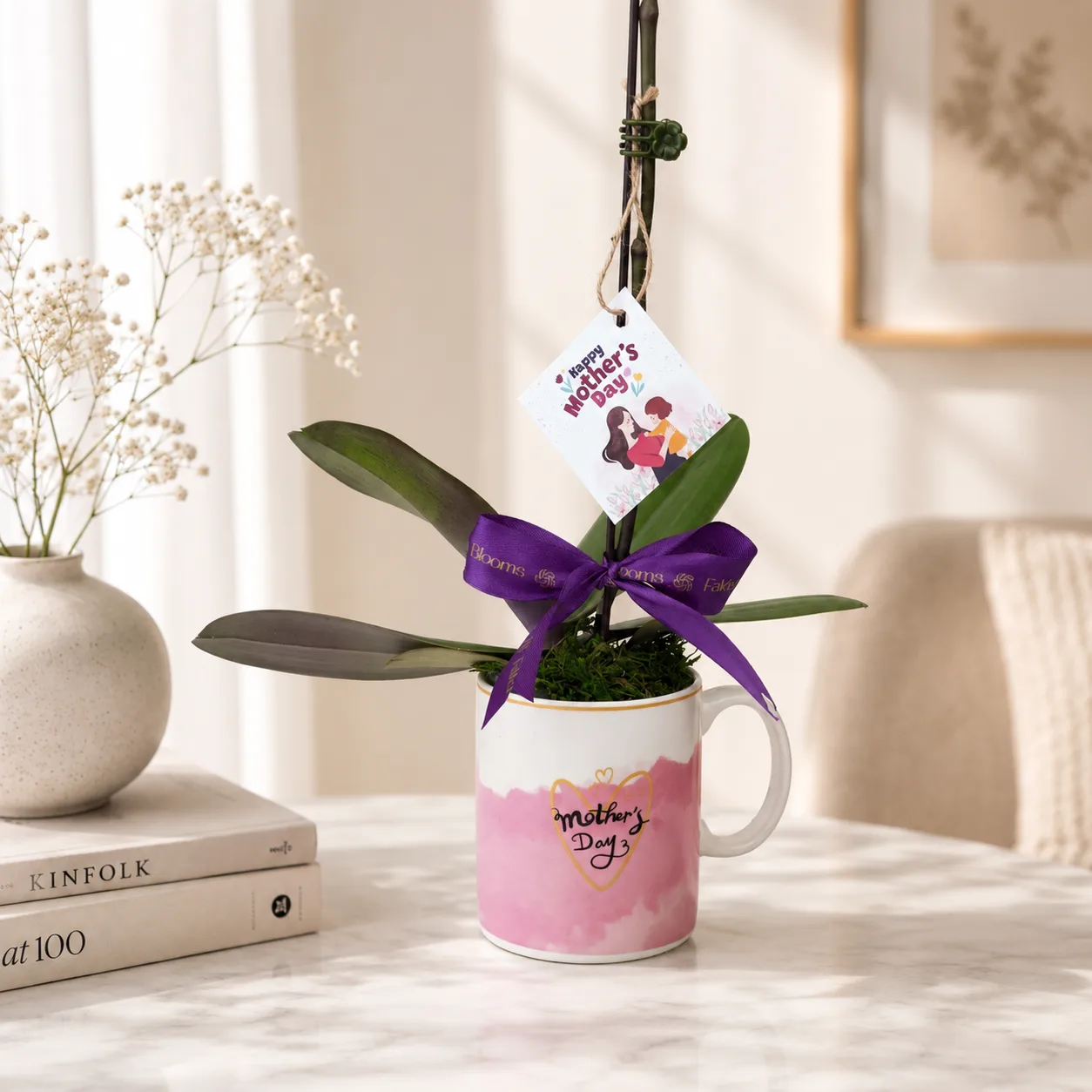 Purple Phalaenopsis orchid mug gift for Mother’s Day