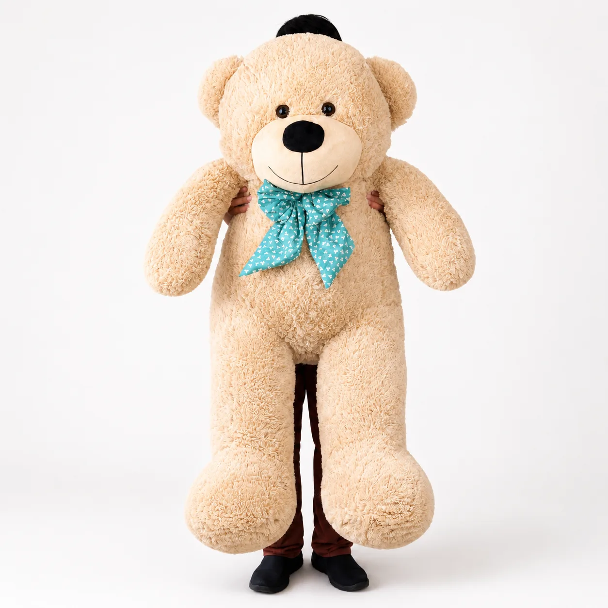 Giant cream teddy bear plush gift 125 cm