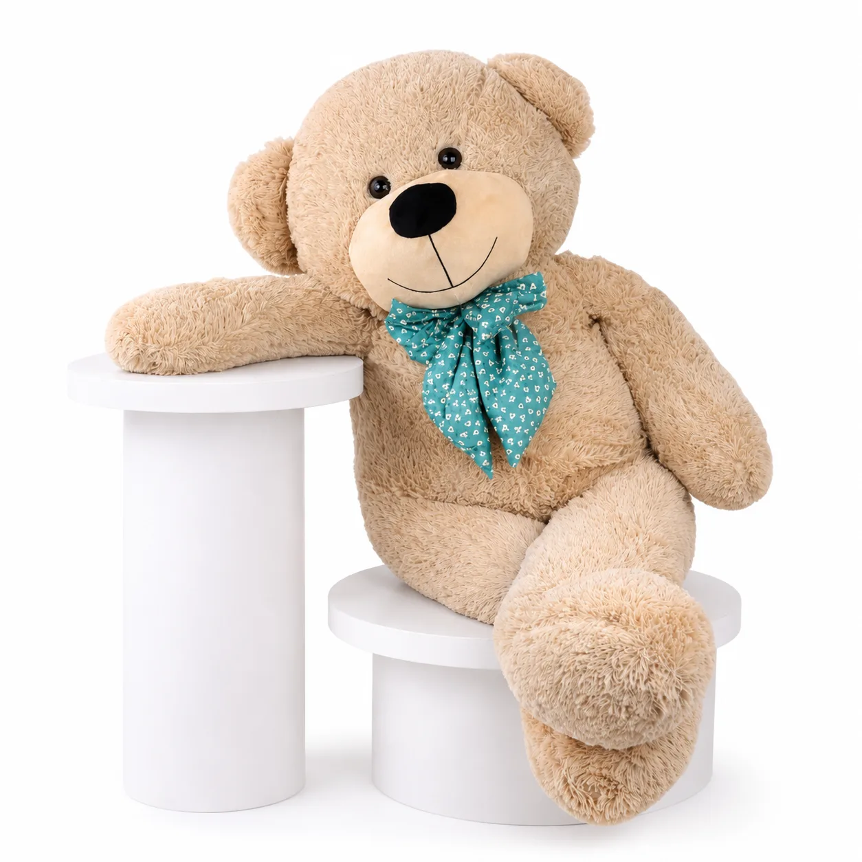 Luxury 125 cm cream teddy bear by FaVish Blooms