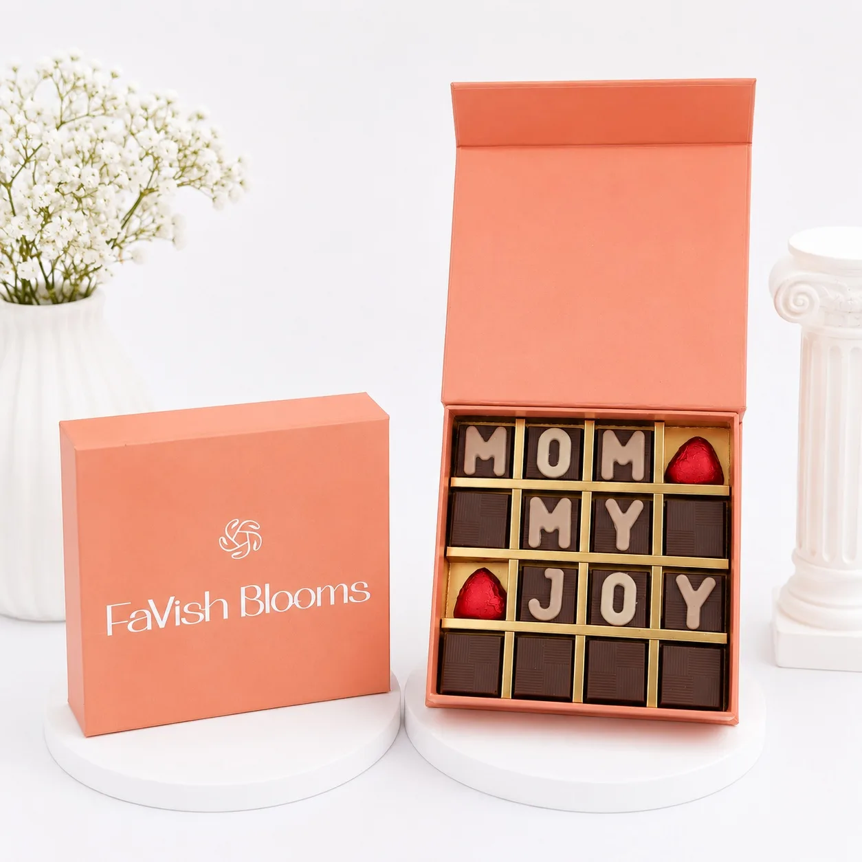 Mom My Joy chocolate gift box by FaVish Blooms