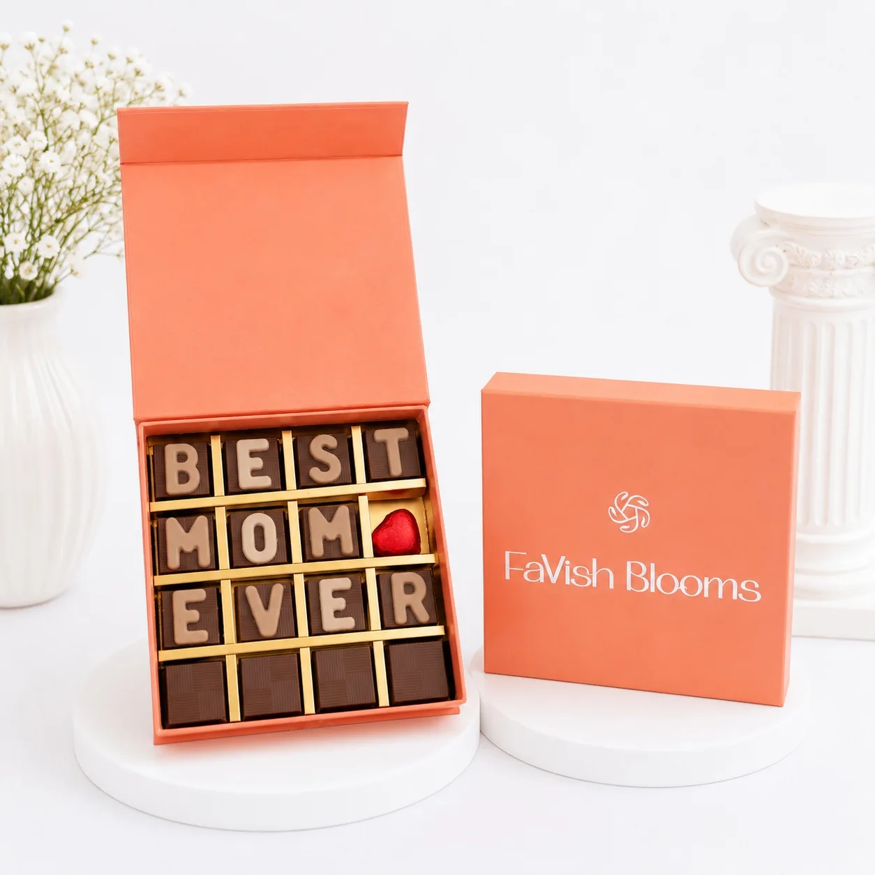Best Mom Ever chocolate gift box by FaVish Blooms
