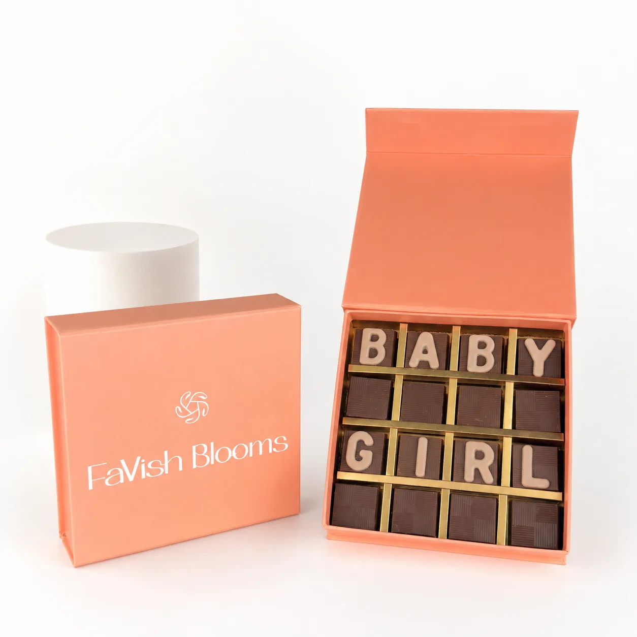 Baby girl chocolate gift box