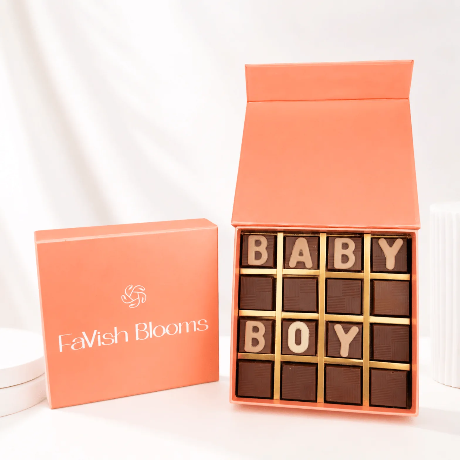 Luxury baby boy chocolate gift box by FaVish Blooms