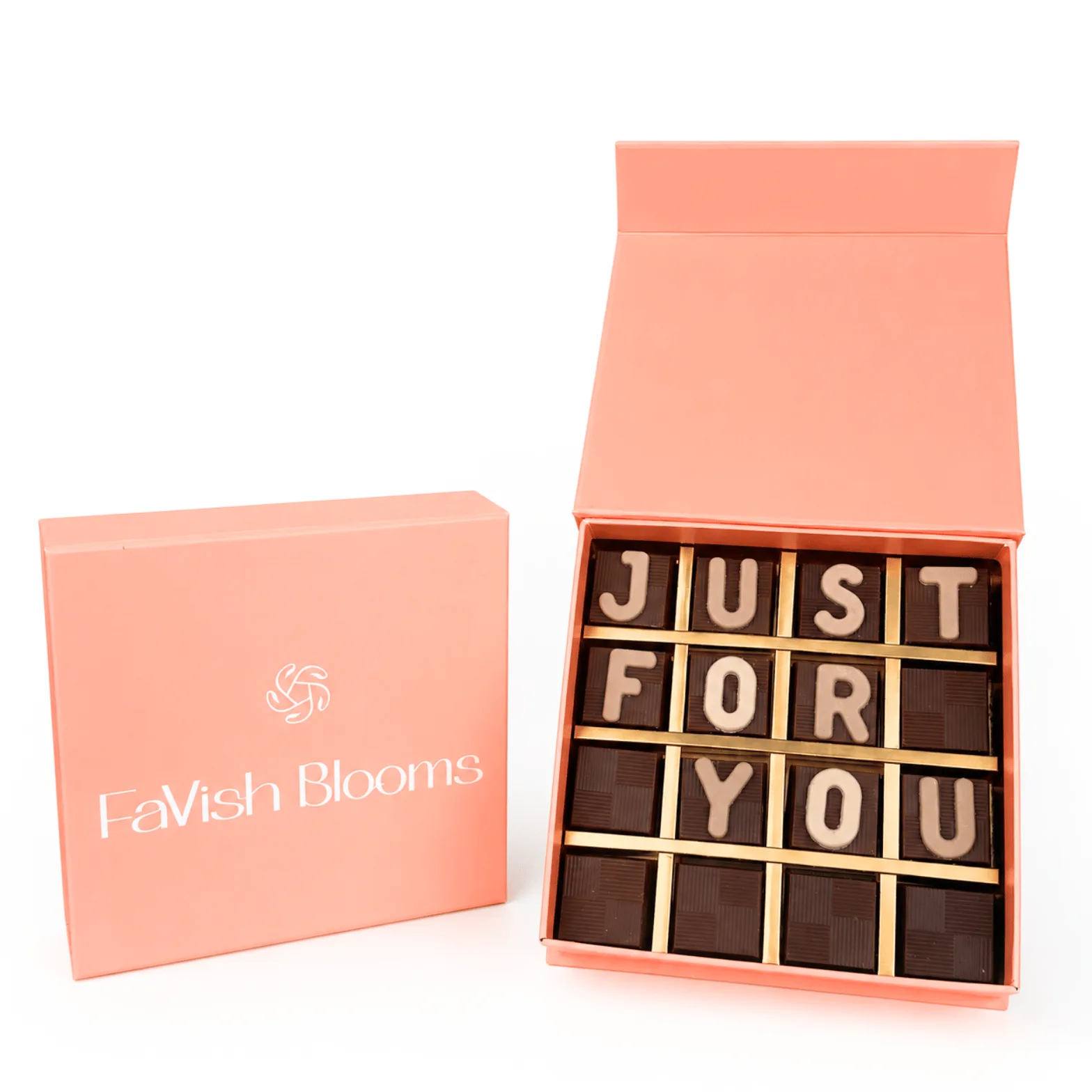 Luxury “Just For You” chocolate gift box by FaVish Blooms