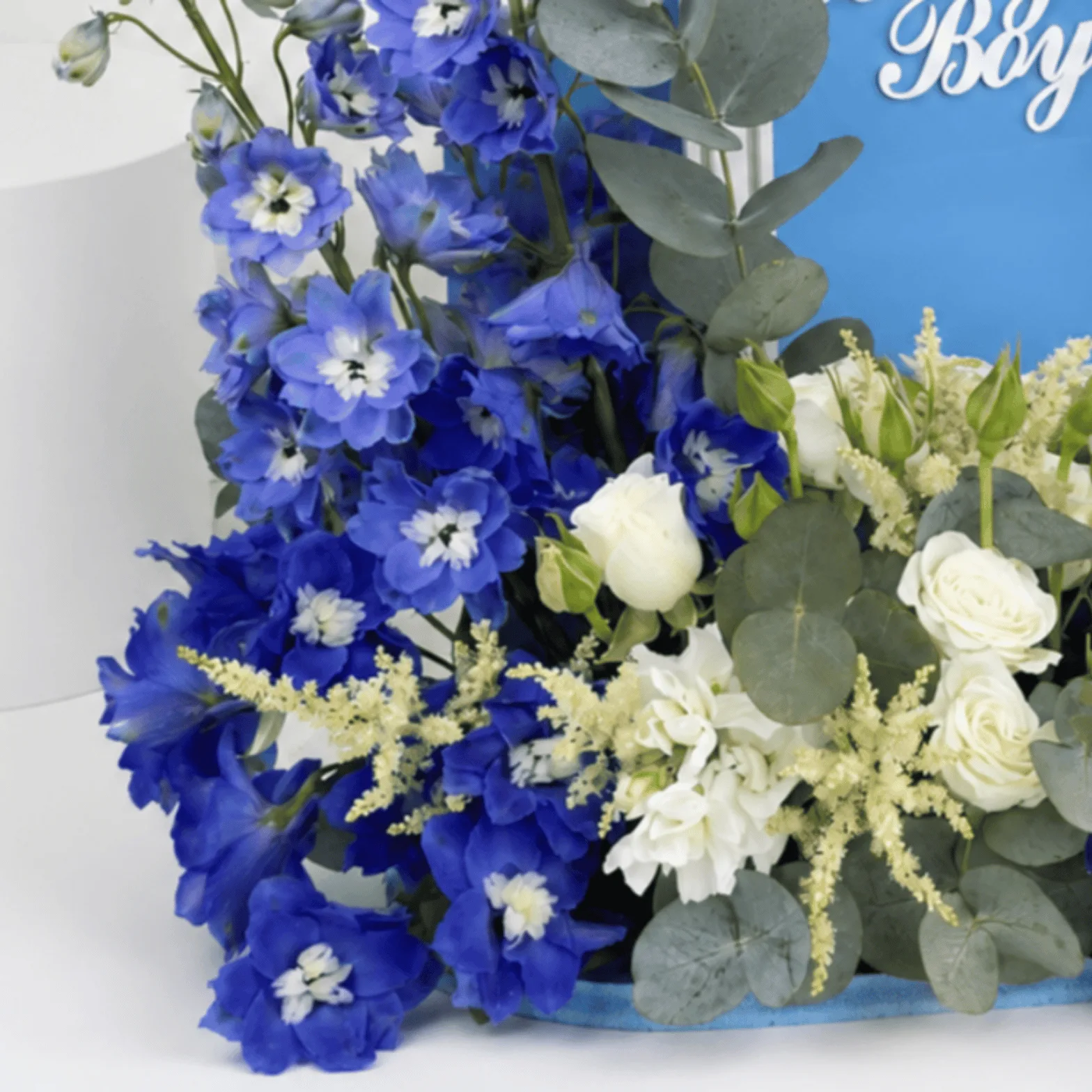 Welcome Baby Boy Floral Tray